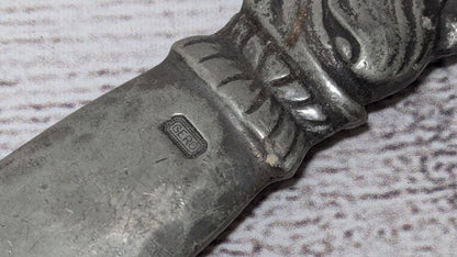 Vintage Gero Silverplate Letter Opener – Ornate Handle – 9.5"