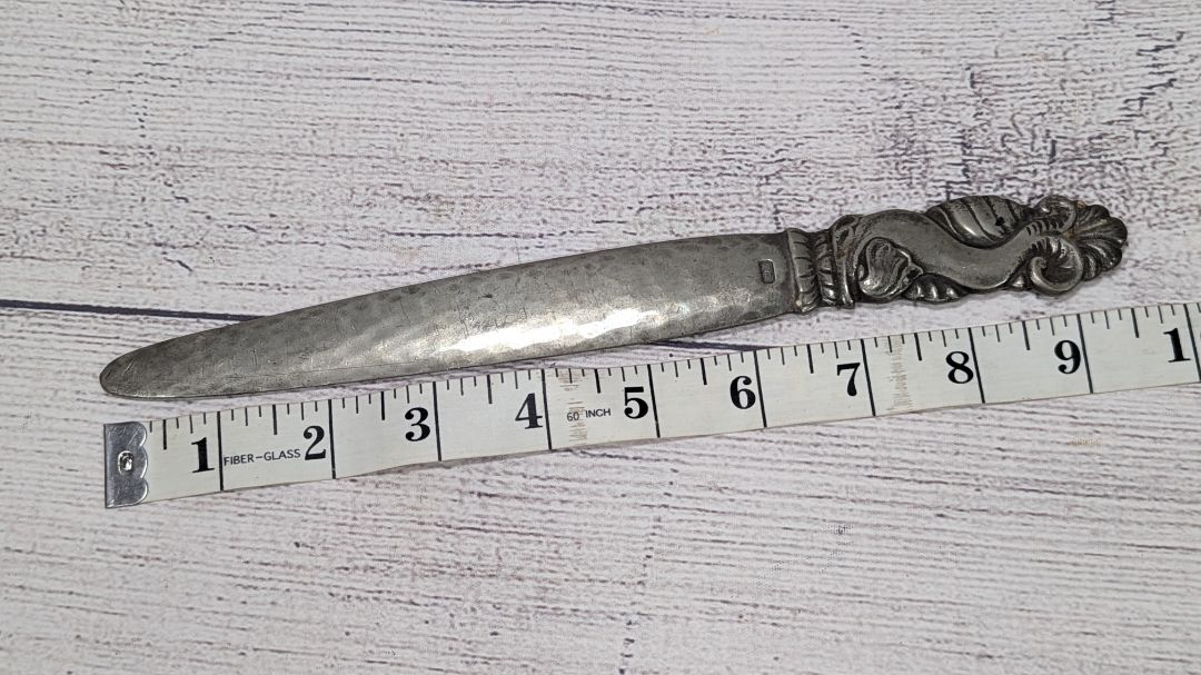 Vintage Gero Silverplate Letter Opener – Ornate Handle – 9.5"