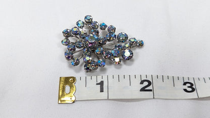 Vintage Aurora Borealis Crystal Brooch