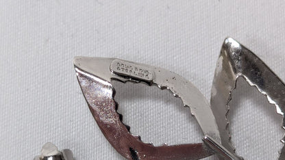 Vintage Sterling Silver Floral Brooch Flower Blue Crystal Bond Boyd