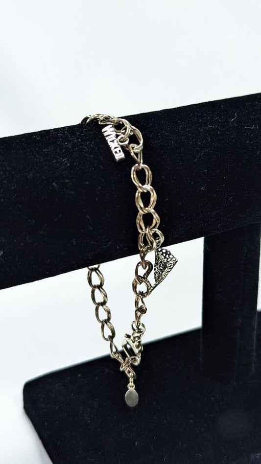 Sterling Silver Charm Bracelet + 4 Charms