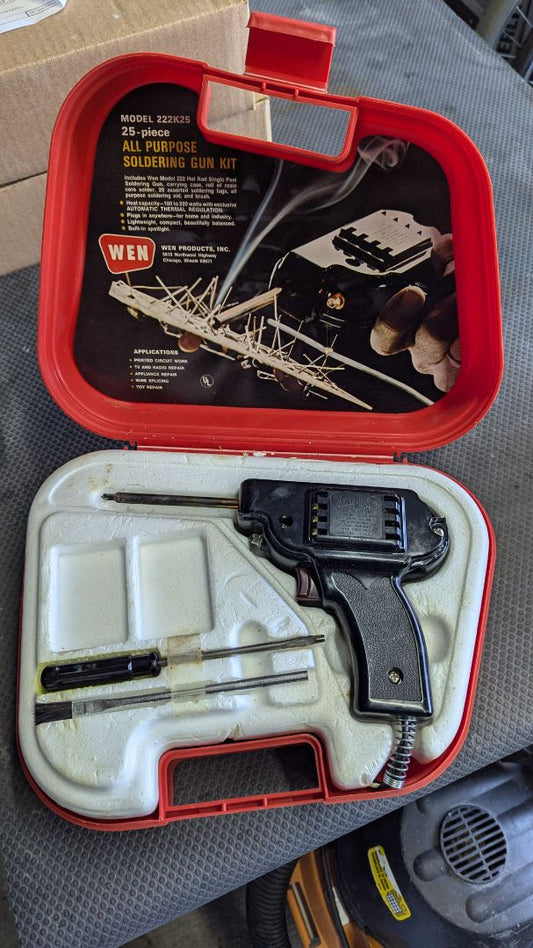 Vintage WEN Model 222K25 Hot Rod Model Soldering Kit / Solder
