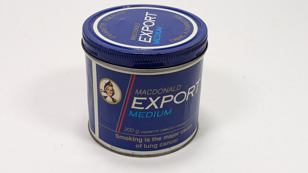 Vintage Macdonald Export Medium Cigarette Tobacco Tin Can