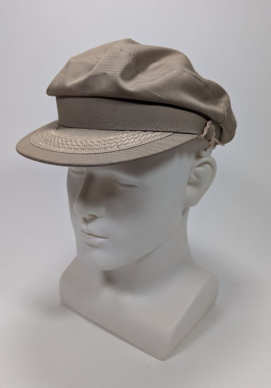 Vintage Newsboy Beret Style Cream Hat Made in Korea