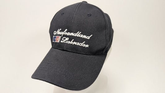 New! Newfoundland Labrador Embroidered Navy Blue Hat