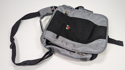 Wenger Swiss Army Gray / Black Laptop Messenger Bag