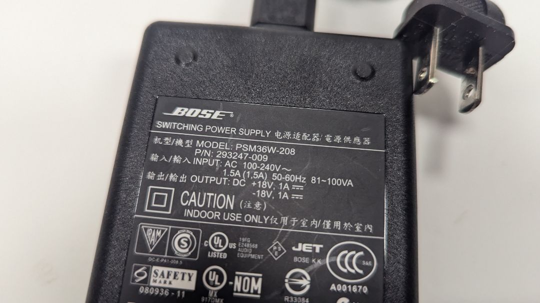 Genuine Bose PSM36W-208 Power Supply for SoundDock Series II III 2 3