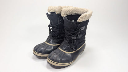 Sorel Kid's Yoot Pac Nylon Waterproof Black Size 7