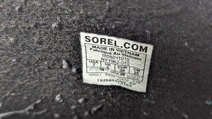 Sorel Kid's Yoot Pac Nylon Waterproof Black Size 7