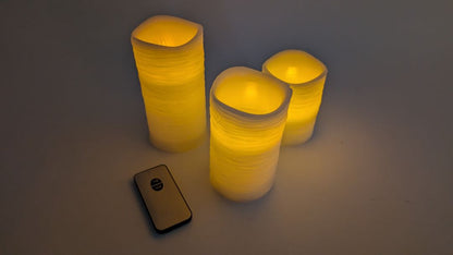 3 Pcs LED Twinkling Candles + Remote