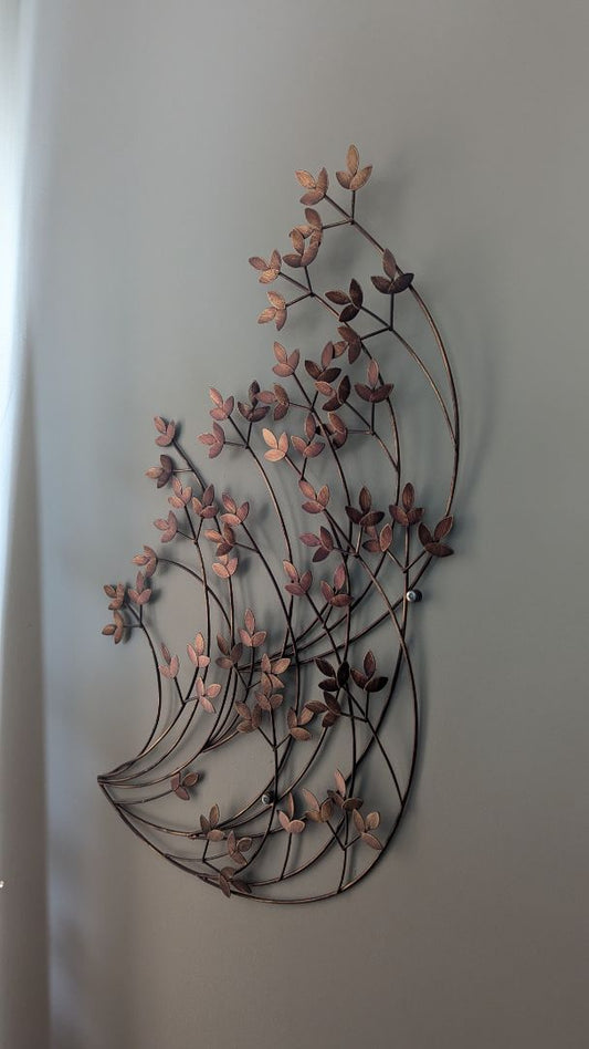 Metal Home Decor Wall Art Copper Finish / 24" x 15"