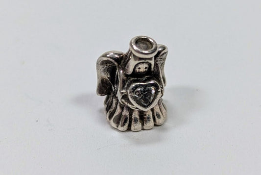 Genuine Pandora Angel of Love Charm - Sterling Silver Angel Holding Heart