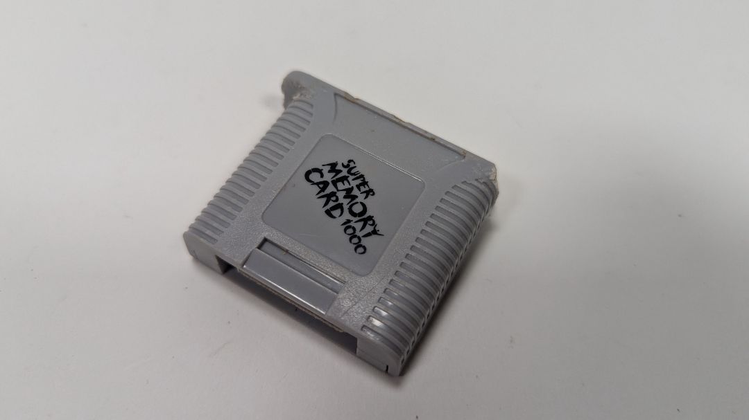 Super Memory Card 1000 For Nintendo 64 N64 Gray Tested