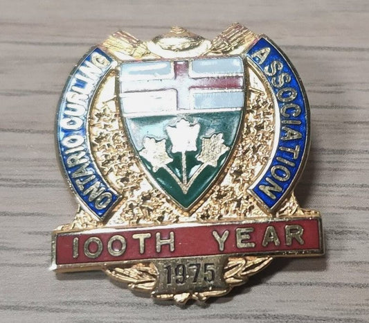 *Vintage* Ontario Curling Association 100th Year 1975 Pin