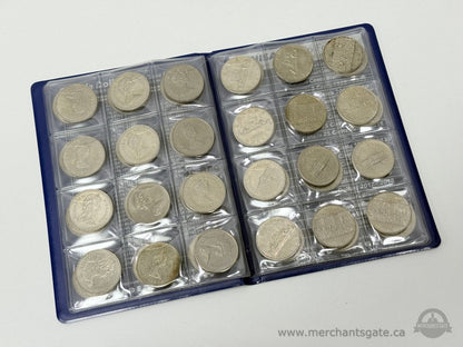 Canada $1 Dollar Coin Collection 47 Coins Blank Date Album No Silver