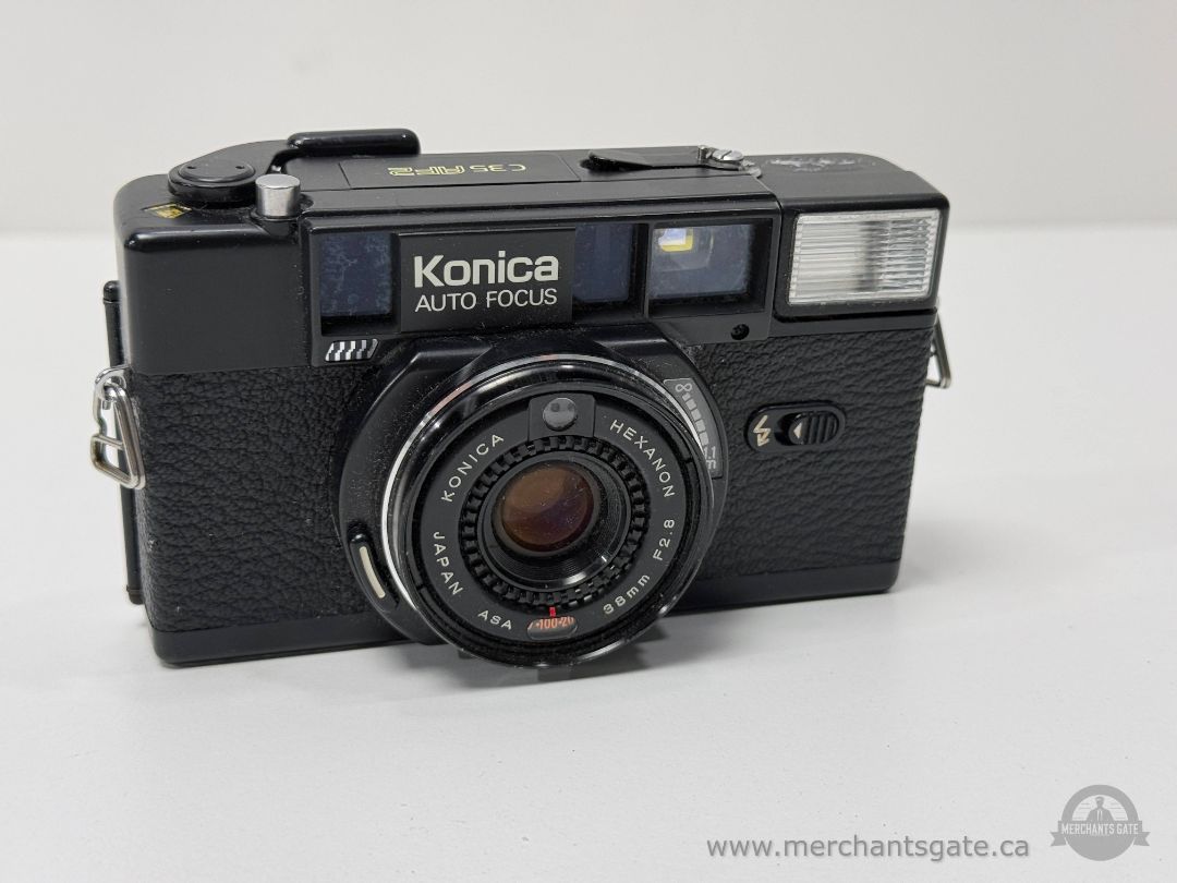 Konica C35 AF 35mm Film Camera For Parts with Hexanon 38mm f2.8 Lens