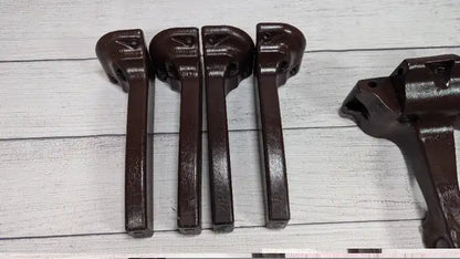 Set of 8 Brown Chair Legs / Heavy Plastic / Claw Foot