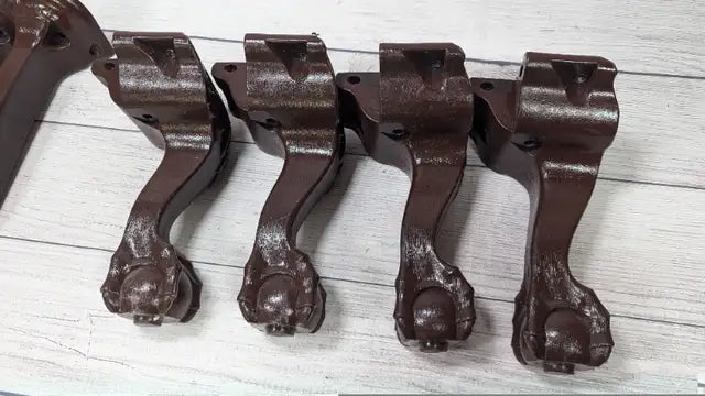Set of 8 Brown Chair Legs / Heavy Plastic / Claw Foot