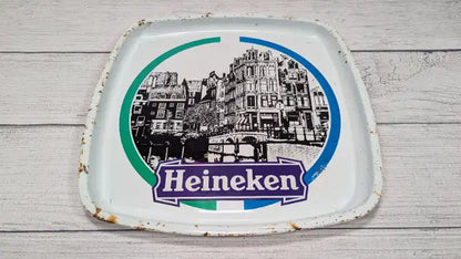 Vintage Heineken Metal Beer Tray 12"