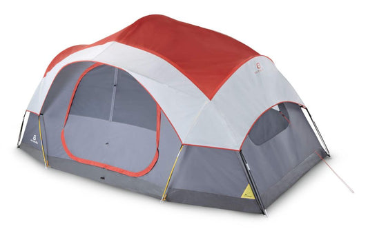 Outbound 3-Season 8-Person 2-Room Camping Dome Tent with Divider, Rain Fly & Carry Bag