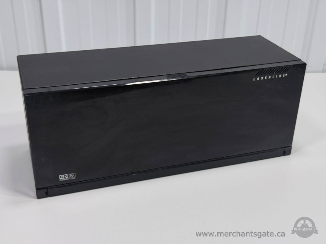 Laserline CD Storage Case 36 Disc Capacity Black Media Organizer Holders Set Of 2