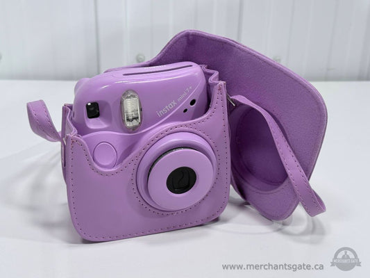 Fujifilm Instax Mini 7 Plus Instant Camera Purple with Case Tested Working