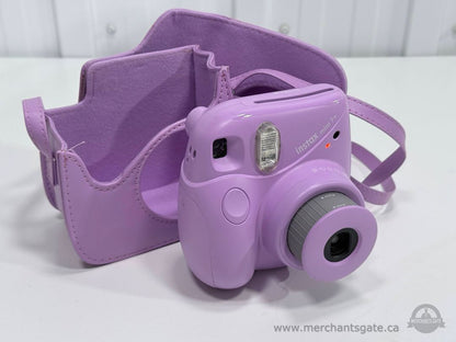 Fujifilm Instax Mini 7 Plus Instant Camera Purple with Case Tested Working