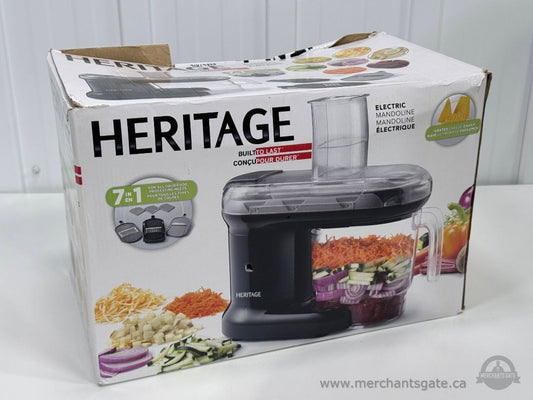 Heritage Electric Mandoline Slicer 7 in 1 Food Processor Complete in Box