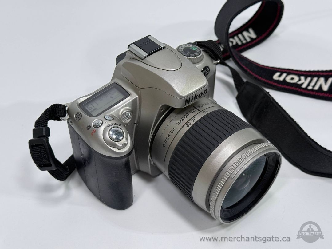 Nikon F55 35mm Film Camera with 28 80mm Lens Strap Tested Working