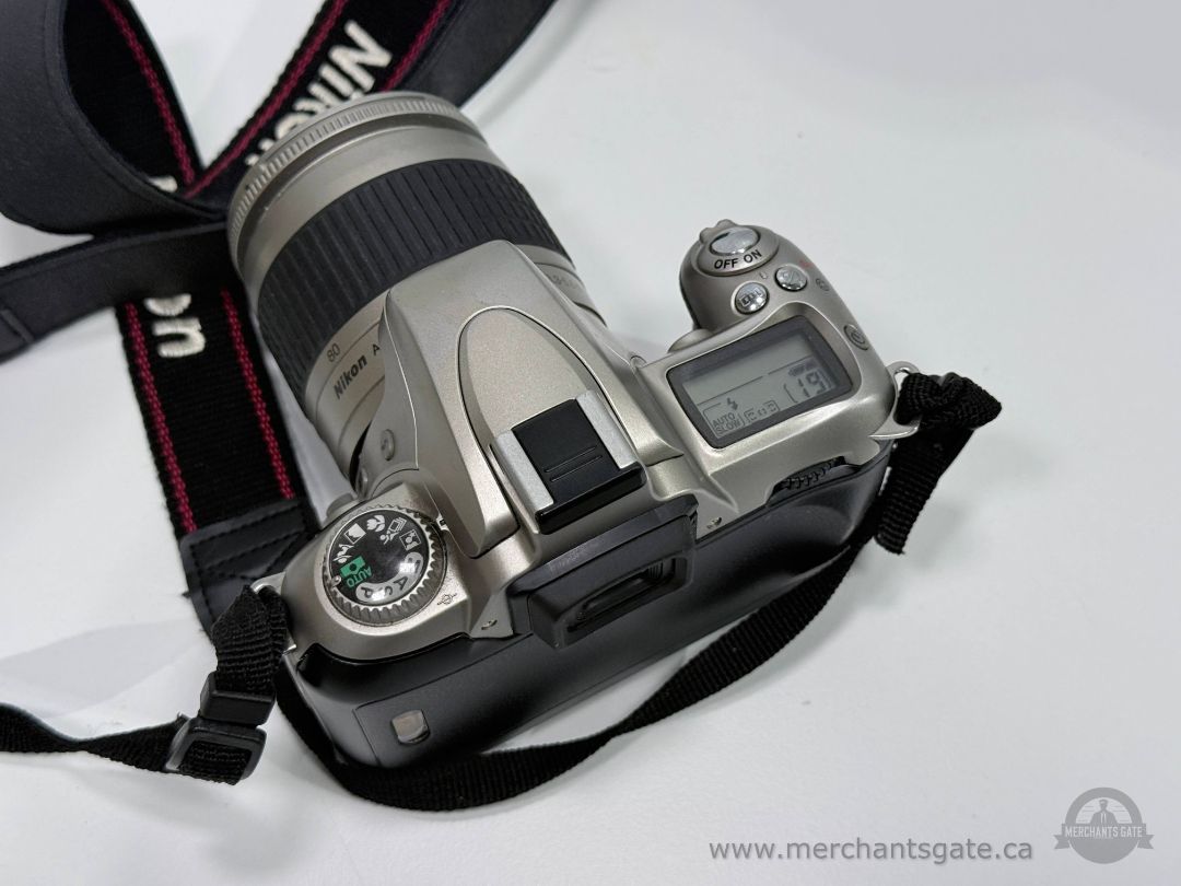 Nikon F55 35mm Film Camera with 28 80mm Lens Strap Tested Working