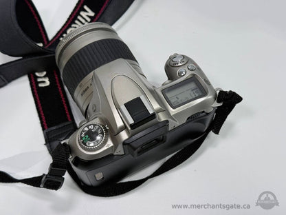 Nikon F55 35mm Film Camera with 28 80mm Lens Strap Tested Working